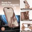 CAPRARO Cute for iPhone 14 Pro Max Case, Compatible with MagSafe, [Curly Wave Edge] [Full Camera Protection] [14 FT Drop Protection] Magnetic Phone Case for 14 Pro Max 6.7 Inch, Brown