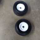 13x6.50-6 Tire and Wheel, 13x6.5-6" Flat-free Lawn Mower Tires, 3-6.5 Centered Hub, 3/4" or 5/8" Bearing, Universal Fit Garden Tractor Front Wheels, 4 Ply, V-Turf Pattern, 2 Pack