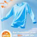 EKLENTSON Men's UPF 80+ Sun Protection Shirts Long Sleeve Rash Gurad Quick Dry Swim Shirt Lightweight (M)
