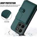 for Moto G 2025 Case Card Holder,5 Multi Slots Wallet Phone,[RFID Blocking] TPU Interior Dual Layer Leather Protective,Stand Flip Cases Cover for Moto G 5G 2025 (Green)