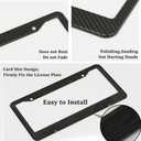 2Pack Carbon Fiber License Plate Frames for Dodgers, Black Aluminum Front & Rear Car Tag Holder Cover, Heavy Duty License Plate Bracket Car Accessories