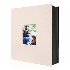 Ywlake Photo Album 4x6 400 Pockets, Linen Photo Albums Holds 400 Vertical Pictures Only Beige