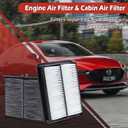 PAJ8-13-3A0A Engine Air Filter and BDGF-61-J6X Cabin Air Filter kit Compatible with 2023-2025 CX-50 2.5L Not for Hybrid 2019-2025 Mazda 3 2.0L 2.5L 2020-2025 CX-30 Replaces PAH9-13-3A0A BDTS61J6X
