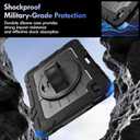 Case for iPad (A16) 11th Generation (2025) & iPad 10th Generation 10.9", Heavy Duty Shockproof Rugged iPad Case for Kids with 360 Rotating Stand, Pencil Holder, Shoulder Strap
