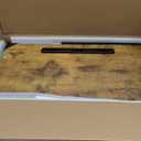 Klvied Rolling Mobile Desk with Cup Holder, Portable, Adjustable Height Small Stand up Desk on Wheels for Home Office Laptop Cart, Computer, Standing or Sitting, Oak