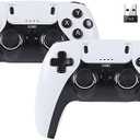 2 Pack Wireless Controller for Windows PC/Raspberry Pi/Stick/TV/Game Box Gamepad Rechargeable Remote Joystick Joypad with Turbo for Desktop Laptop Emulator,Roblox,Steam, RetroPie,RecalBox,RetroArch