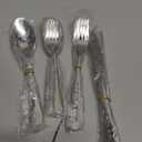 XIAOYU 20-Piece Flatware Set, Stainless Steel Silverware Cutlery Set for 4, Unique Pattern Design, Includes Dinner Knives/Forks/Spoons, Dishwasher Safe, Silver