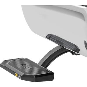 Rough Country Retractable Bed Step for Ram 1500 Truck (2009-2018) - Driver Side, Manual Pull Tailgate Step, Non-Slip Truck Step