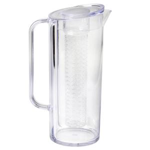 TableCraft PP322FIN Infusion Beverage Pitcher, 2 qt., With Lid, Dishwasher Safe, SAN Plastic, Clear, BPA Free