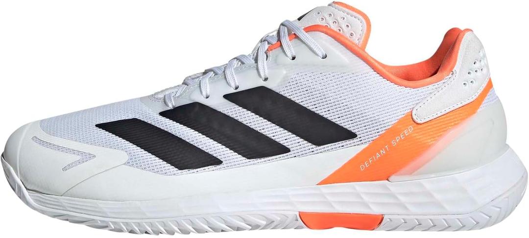 Adidas 
Men's Defiant Speed 2 Tennis, White/ Black, 12.5
