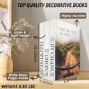 Decorative Books for Home Decor - Coffee Table Book Decor - Fake Books for Decoration With Real Blank Pages - Faux Books for Decoration With Console Table, Bookshelf - Fashion Books Decor Set of 3
