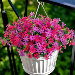 Artificial Mums Flowers Outdoor Spring Summer Decoration, 12 Bundles Faux Silk Flower Colorful Daisy Eucalyptus, Outside Realistic Fake Plastic Plants Dec for Home Porch Patio Yard, Rose Purple