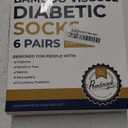 Pembrook Ribbed Knit Bamboo Viscose Diabetic Socks - 6 Pairs Crew Neuropathy Socks for Women | Diabetic Socks for Women (Medium)