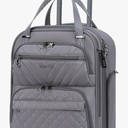 KROSER Carry On Underseat Multi-functional, 16-inch Underseater Lightweight Overnight Suitcase for Men Women, Grey