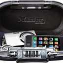 Master Lock Portable Small Lock Box, Set Your Own Combination Lock Portable Safe, Personal Travel Safe, 5900D, Gunmetal Grey (Black)