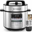 6QT 12-in-1 Electric Pressure Cooker with Dual Inner Pots | PFAS-free ceramic coating | 24H delay timer | dishwasher-safe accessories | family meal prep| easy cleanup