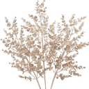 Hollyone 20 Pcs Glitter Christmas Tree Picks and Sprays Artificial Eucalyptus Branches 13" Blue Eucalyptus Leaves Picks Stems for Christmas Tree DIY Garland Wreath Crafts Home Decoration