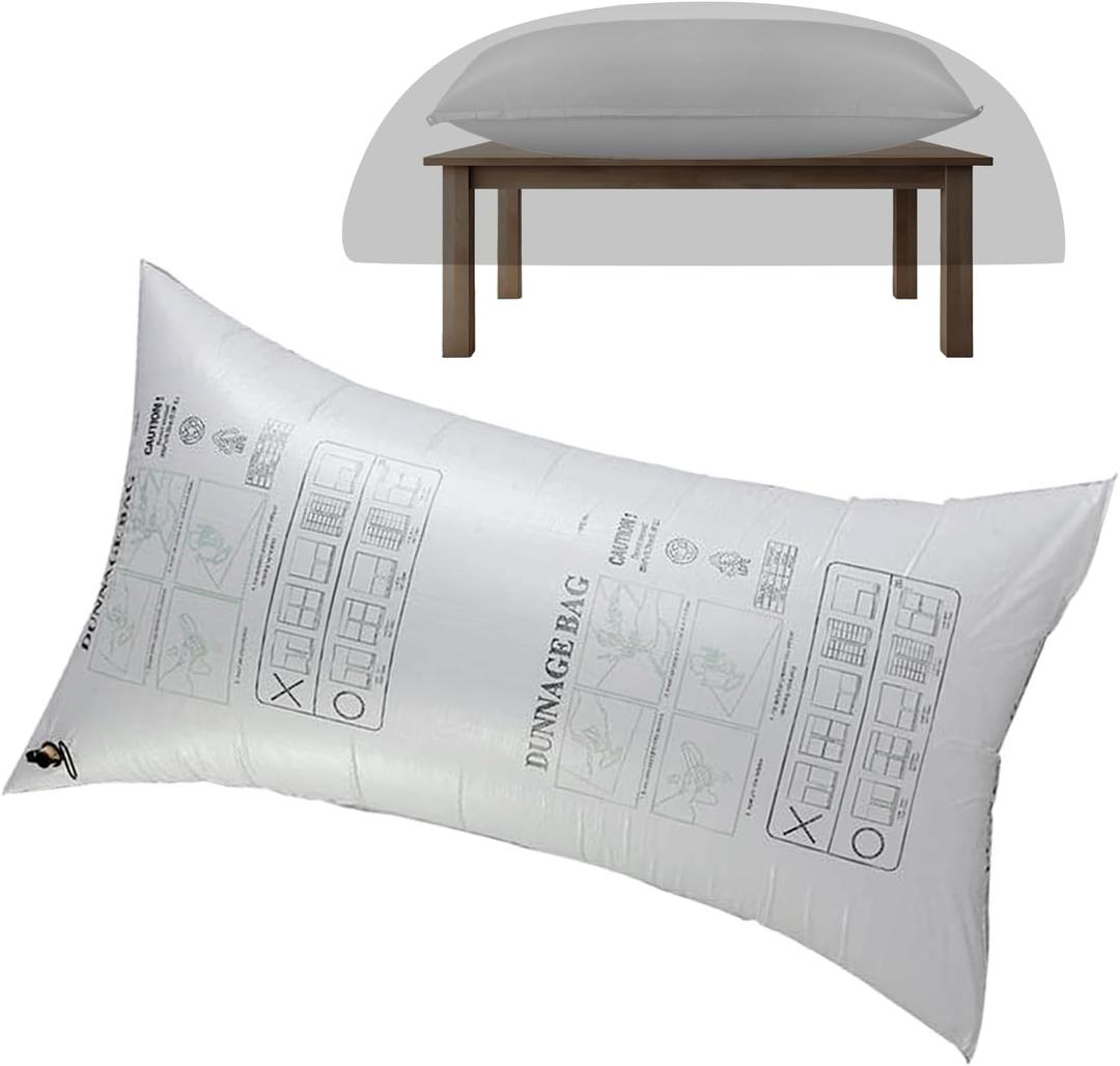 Air Pillow-Inflatable for Patio Table Cover, PP Patio Furniture Cover Airbag-Rectangle, Woven Bag Anti-Collision, Support Prevents Leaves,Water and Snow Pooling (White, 87x40inch)
