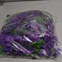 Sggvecsy 6Pcs Wisteria Garland Artificial Flowers Garland Fake Hanging Wisteria Vines Rattan Silk Hanging Flower Vines for Home Garden Outdoor Wedding Arch Party Ceremony Total 35.4Ft (Purple)