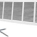 30"W x 8"H [Duct Opening Size] Steel Return Air Grille, Air Return Vent Cover for Ceiling and Sidewall - HVAC Air Vent Covers - [Outer Dimensions: 31.75"W x 9.75"H]