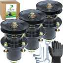3 Pack 037-6015-50 Spindle Assembly with 033-6003-00 Spindle Pulley Replace 037601550 037 6015 50 for Bad Boy 36", Compact Outlaw 42", 48", Maverick 48", Revolt 48", ZT Elite 48" Decks