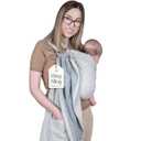 Ring Sling Baby Carrier - USA lab Tested, 100% Natural Cotton Muslin, Breathable & Ergonomic Ring Sling 