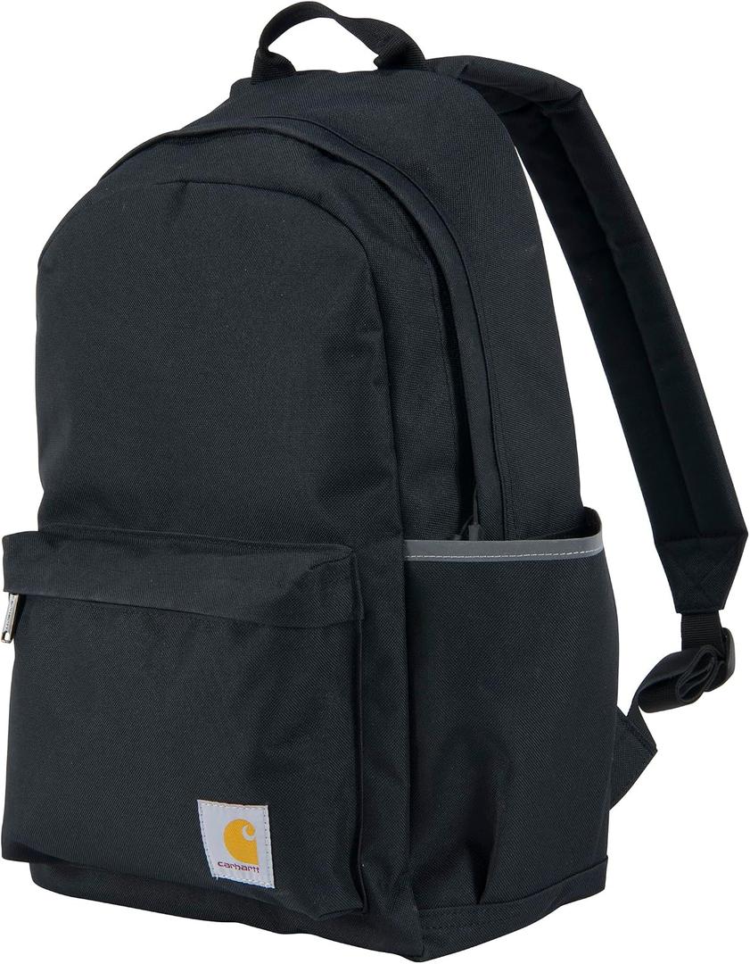 Carhartt 21L Classic Laptop Backpack, Water-Resistant Pack W/ 15" Laptop Sleeve and Organizational Compartments, Black, One Size