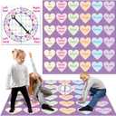 2 Pcs Valentine Day Games for Kids Valentine Conversation Heart Party Bending and Twist Game with Bright Colors Conversation Hearts Game Mat Spinner for Valentine Day Party Classroom School
