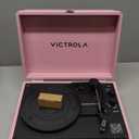 Victrola Journey II (2025 Model)  Bluetooth Suitcase Record Player  Built-in Stereo Speakers with Enhanced Bass, 3-Speed Turntable, Bluetooth Input and Output, RCA & Headphone Outputs (Pink)