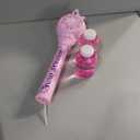 Bubble Wands for Kids Girls - LED Light & Music Bubble Machine: 3 AA Batteries & 2 Bubble Solutions, Outdoor Party Birthday Toys for Toddlers, Gift for 3 4 5 6 7 8 Year Old Girls (Pink)