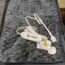 Large Electric Heating Pad 20x24 Grey Plush