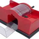 CHH Hand Cranked Card Shuffler Manual Card Shuffler for Standard or Bridge-Sized Playing Cards Quiet and Easy to Use - Designed for 2 Decks Red