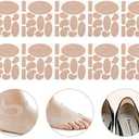 Honoson 110 Pieces Moleskin Tape Flannel Adhesive Pads Stickers for Blister Prevention Tape Mole Skin Anti-wear Heel Pads for Shoes Feet Fabric Padding,10 Sheets of 11 Shapes