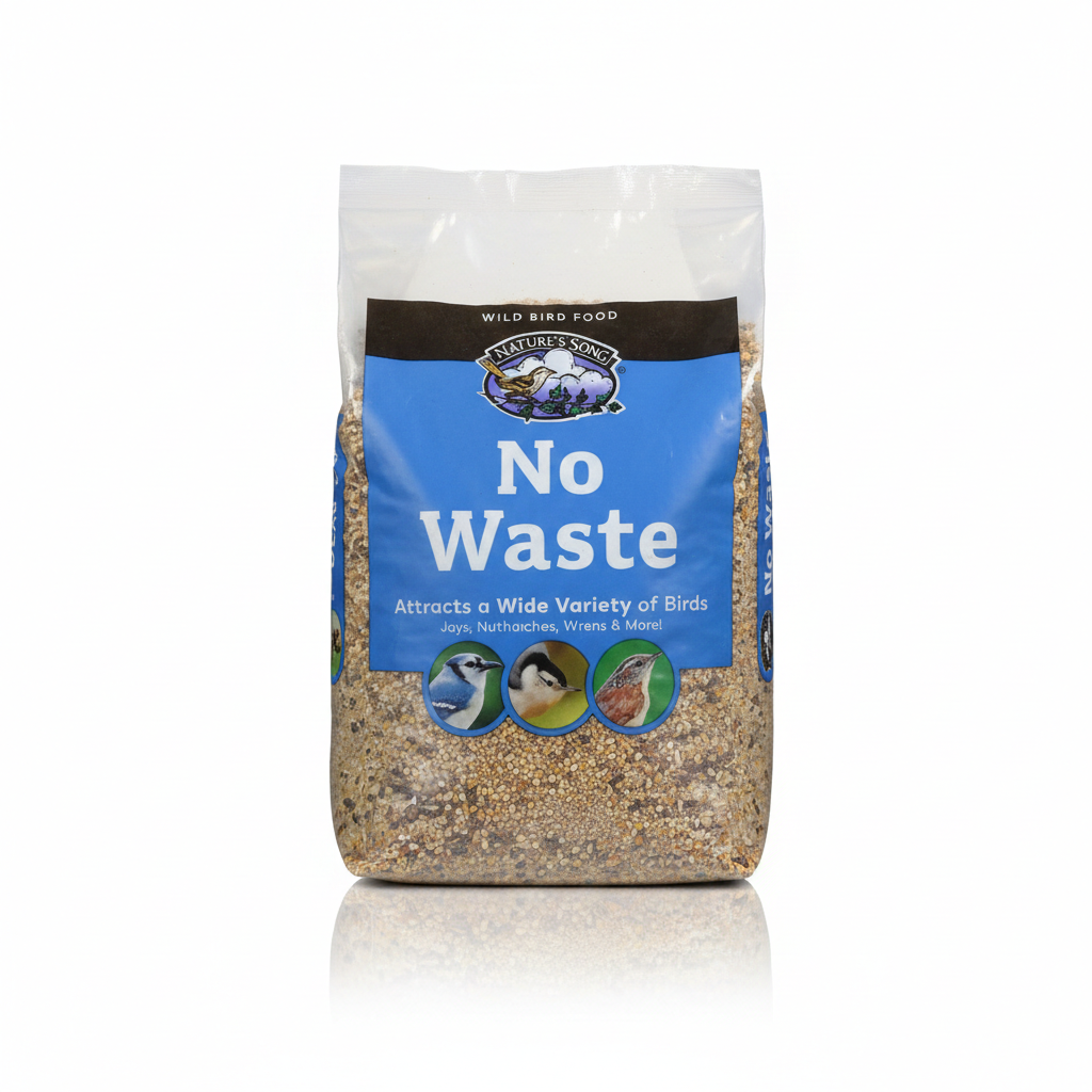 Waste Free Wild Bird Seed. No Mess Blend with Sunflower Hearts & Peanut Pieces – Bird Food for Outs
