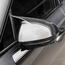 YOUTOOCAR Cow Horn Exterior Mirror Covers Side Rear View Mirror Covers Trim Compatible with Hyundai Sonata 2021-2023 Accessories (Carbon Fiber Pattern)