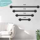 1.6 FT Black Stair Railing Indoor, Metal Handrails for Outdoor Steps