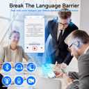 AI Real-Time Translation Earbuds-3-in-1 Wireless Bluetooth Translation Headphones for 144 Languages & Accents,Compatible with iOS & Android, Translation Device for Travel, Business, Learning (Black)