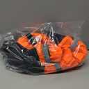 Adjustable Dog Suspender Boots & Hiking Shoes, Waterproof Winter Snow Gear Boots with Anti-Slip Sole, Reflective Snowsuit Design That Helps Stay On for Cold Weather Adventures (Orange, Large)