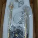 Modern Wall Sconce Set of 2 Mid Century Black Gold Wall Lamp with 2 Milk Glass Shade U-Shape Linear Wall Light for Bedside Dining Room Bathroom