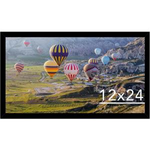12x24 Picture Frame Black for Poster Photo Picture, Horizontal and Vertical Formats for Wall Hanging, 12 x 24 Wall Gallery Poster Photo Frame for 12 by 24 Photos Posters, Black (12x24 inch)