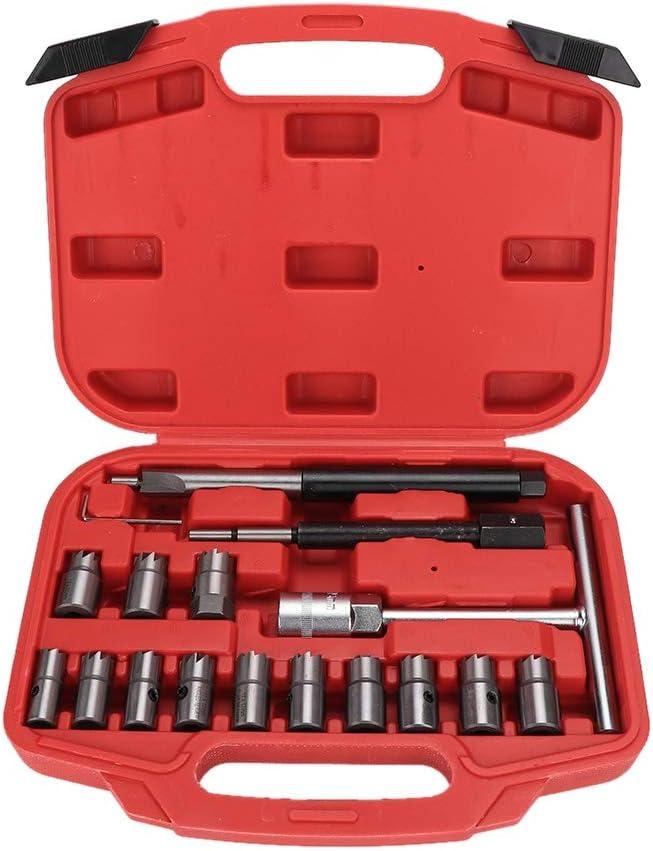 Injector Fit for Cutter Universal Automotive Tool Kit for Cleaning and Repair of Sealing Surfaces of Injectors for Mechanics Aluminum Alloy