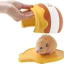 Honey Shaped Ceramic Hamster Hideout - Small Pet Habitat Decor for Syrian & Dwarf Hamsters, Gerbils, Mice, Rats, Toads