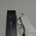 SKYFUEN Progressive Multifocus Reading Glasses for Men Metal Frame No-Line Anti-Blue Light Computer Readers with Spring Hinges, 1.75x