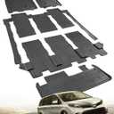 TAPTES ONLY 7 PassengerAll Weather Floor Mat for Toyota Sienna 2013-2020 | 3 Row Liner Full Set Car Liner | 5PCS Rubber Carpet Interior Accessories 2020 2019 2018 2017 2016 2015 2014 2013