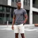 Cotton King Mens Cotton Blend Crew Neck T-Shirt Ultrasoft Athletic Fit T Shirts for Men Short Sleeve Solid Casual Tee (Gray, XL)
