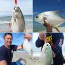 OROOTL Pompano Fishing Rigs, 6pcs Pompano Rigs for Surf Fishing Pre-Rigged Pompano Float Rigs with Circle Hooks Saltwater Fishing Rigs Surf Fishing Gear (Orange/Yellow-6pcs)