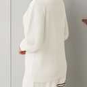 Fisoew Womens 2 Piece Outfits Casual Button Down Cardigan Sleeveless Loose Mini Dress Knit Sweater Sets (Medium, Beige)