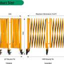 16.5FT Expandable Barricade Gate, Expandable Metal Barricade Gate Alloy Fence and 270 Degrees Direction Adjustment with Wheels, for Industrial or Residential Use (Yellow)