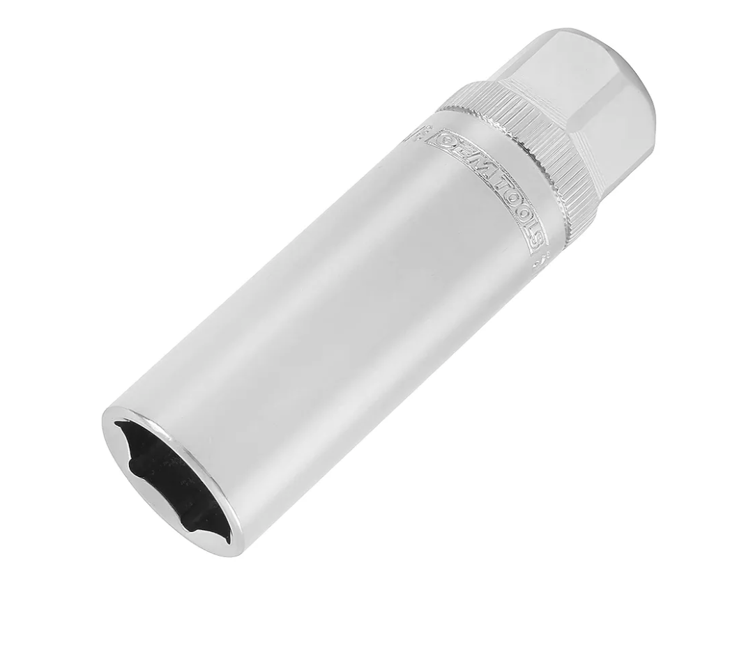 OEMTOOLS 22887 5/8 Spark Plug Socket, 3/8 Drive Magnetic Spark Plug Socket for Engine Tune Ups, Oil-Resistant Chrome Finish, S2 Alloy Steel