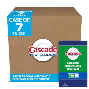 Cascade Professional Automatic Dishwasher Detergent Powder, Fresh Scent, 75 oz Box, 7/Carton